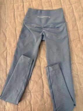 Alphalete Seamless High-Waist Leggings in Dusty Blue